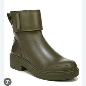 Franco Sarto Leather Ankle Boots Sz 7 Green